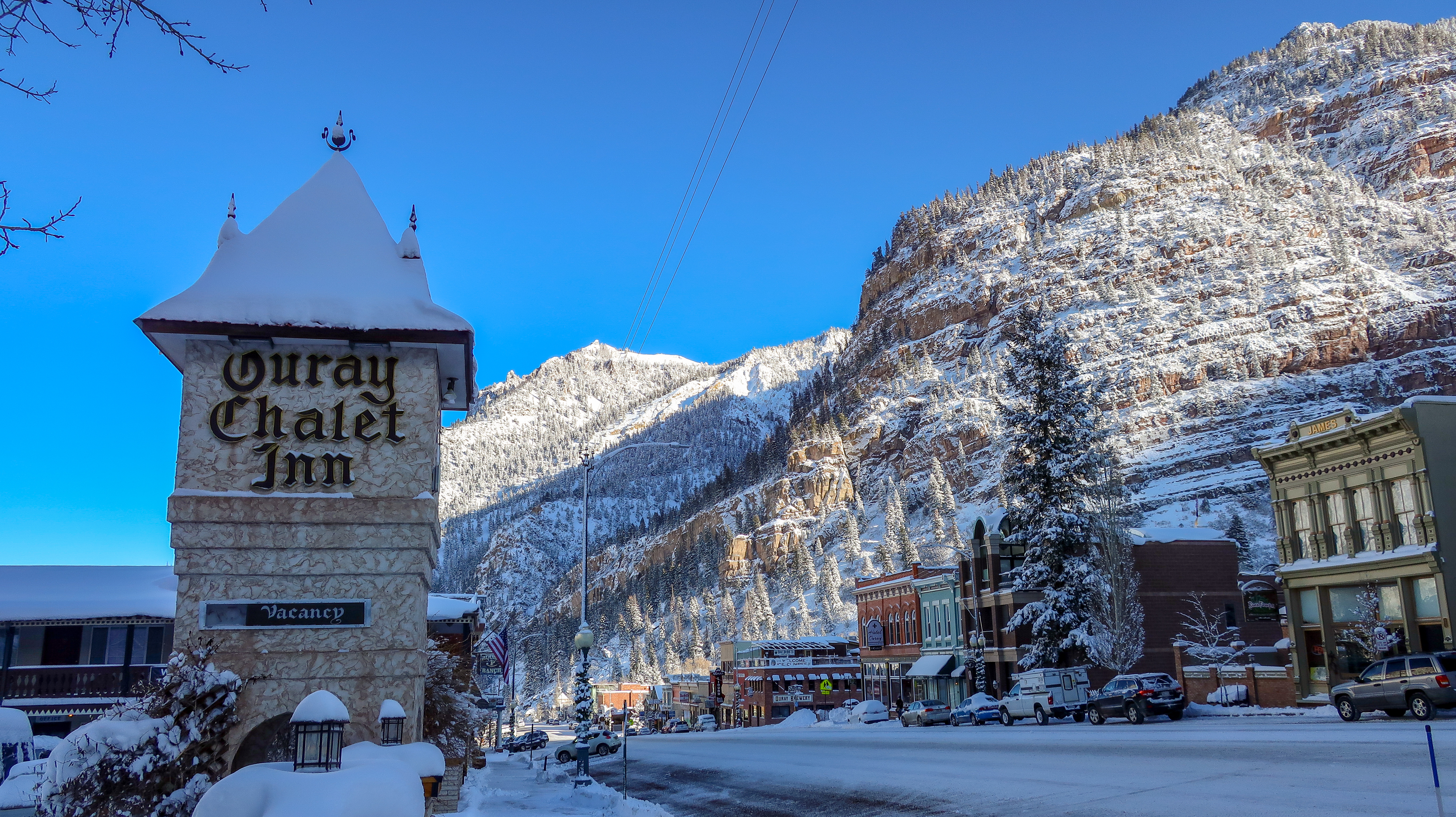 The Ouray Chalet Inn on Main Street in Ouray, Colorado has been owned by Lora Slawitschka's family since the 1970s. Photo by Laura Cardon.