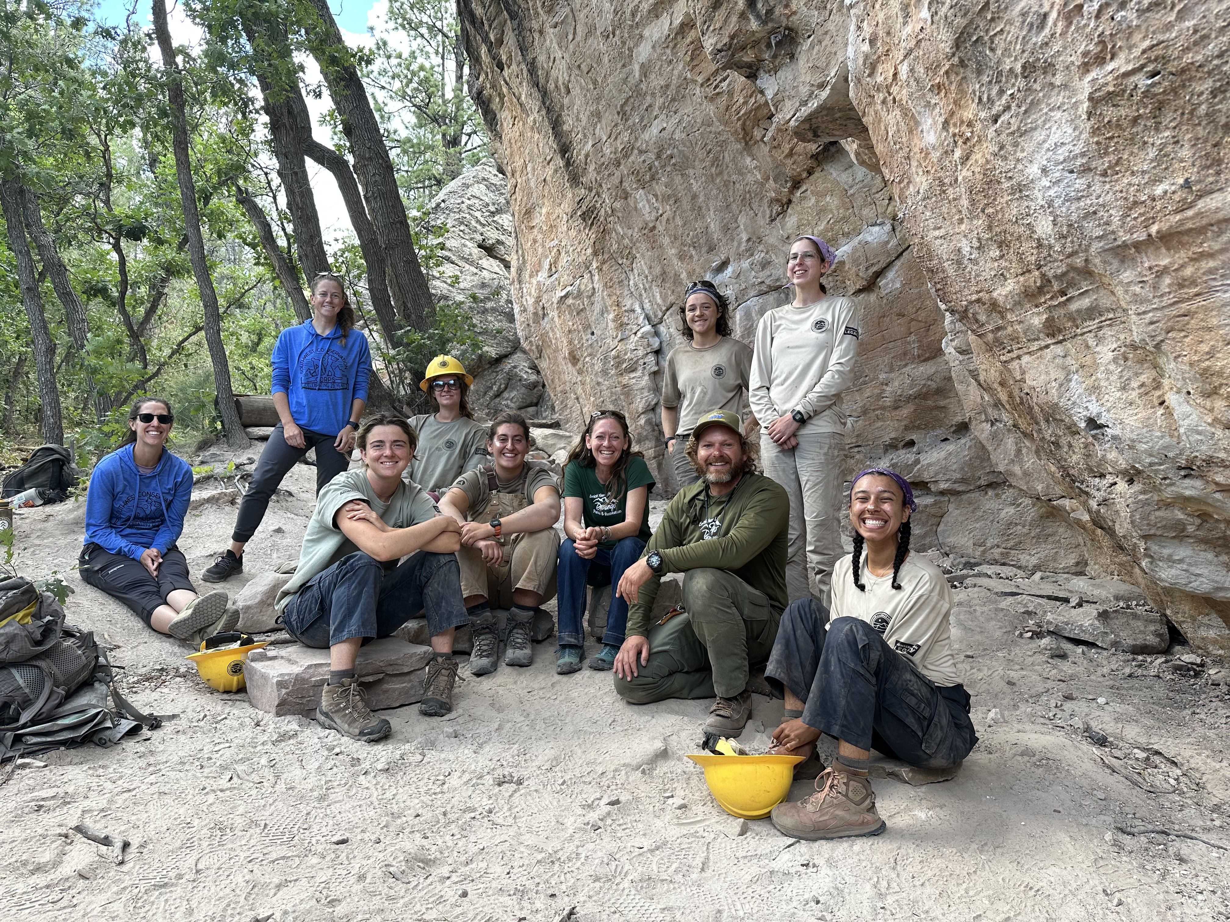 Southwest Conservation Corps Crew at Euro Boulder Project
