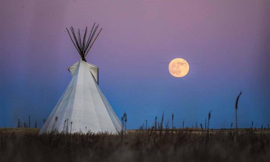 Barr Lake tepee. Photo by Chris Heaton.